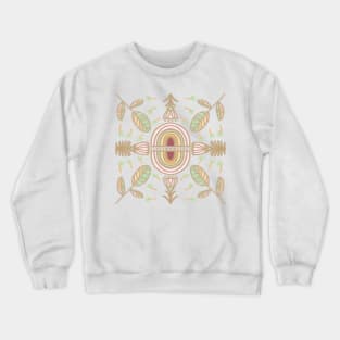 Rainbow No. 9- golden floral pattern Crewneck Sweatshirt